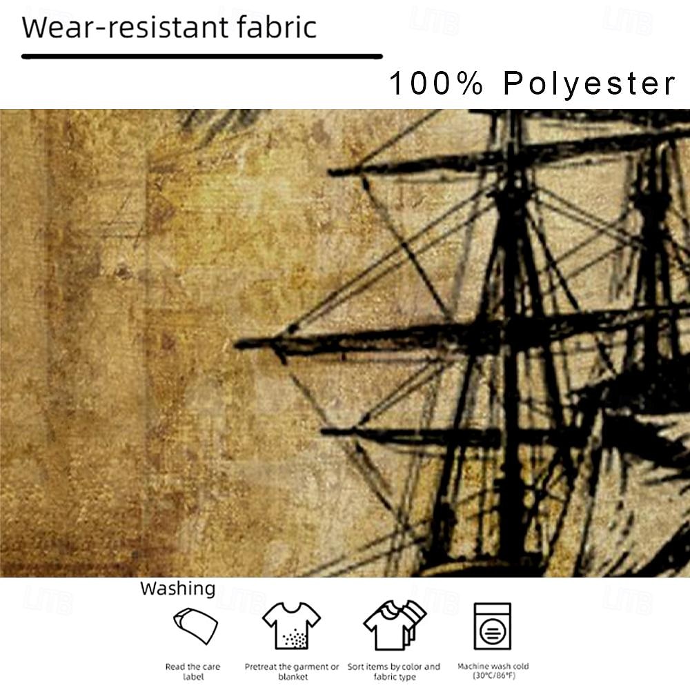 Bărbați Navă Marin Tricou Manșon scurt Tricou Tipărire 3D Cămașă Retro / vintage Casual Zilnic Maro Primavara vara Îmbrăcăminte S M L XL XXL 3XL 2026 - $22.99 –P3