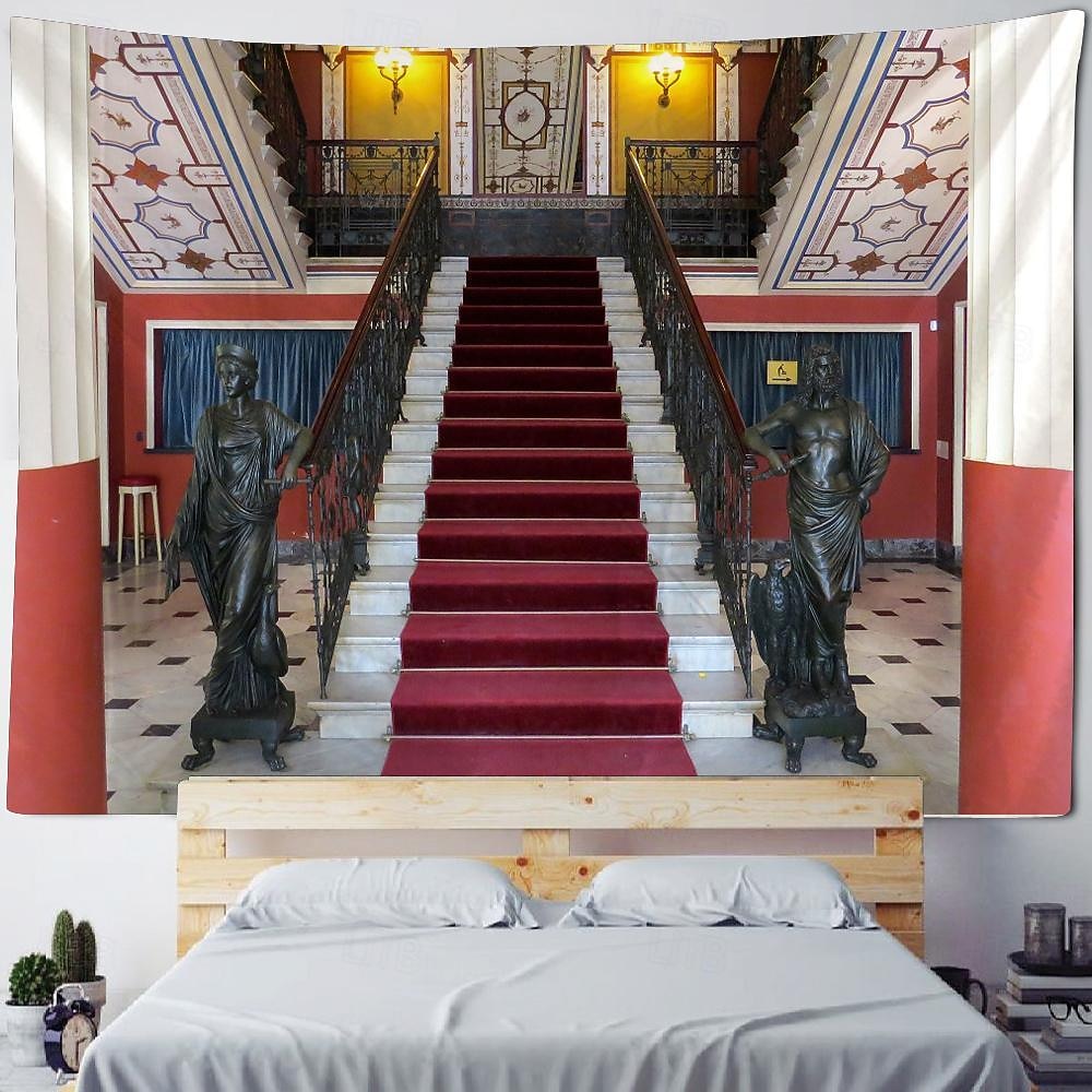 2026年 ヴィンテージ 城内 吊り下げタペストリー 壁アート 大型タペストリー 壁画 装飾 写真 背景 ブランケット カーテン 自宅 寝室 リビングルーム 装飾  コレクション – $20.99 –P7
