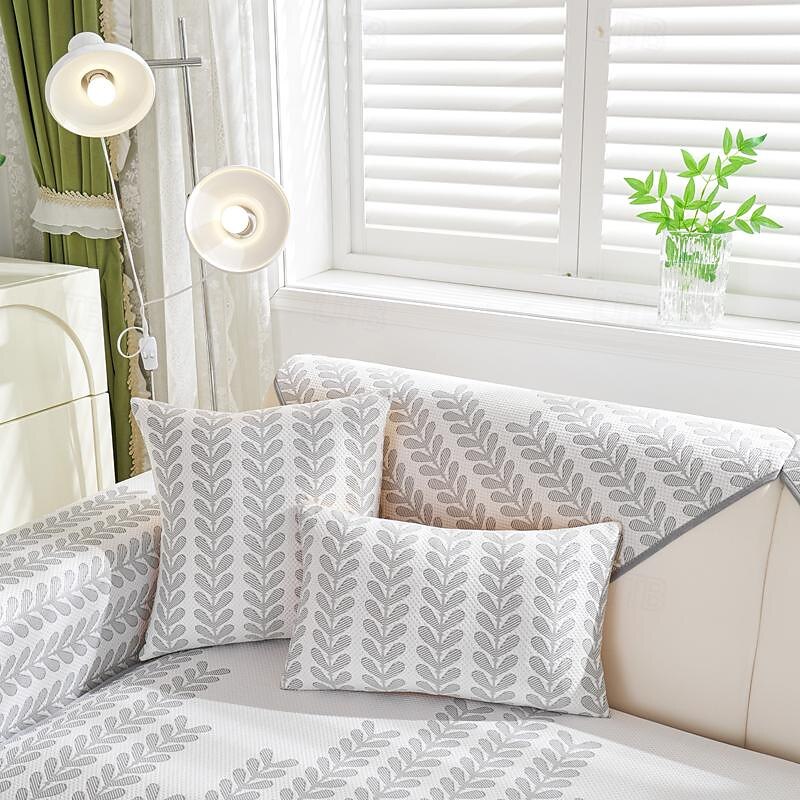 Fishbone Chenille Sofa Mat Sofa Cushion Solid Color Non-slip Soft Comfy 2025 - $14.99 –P6