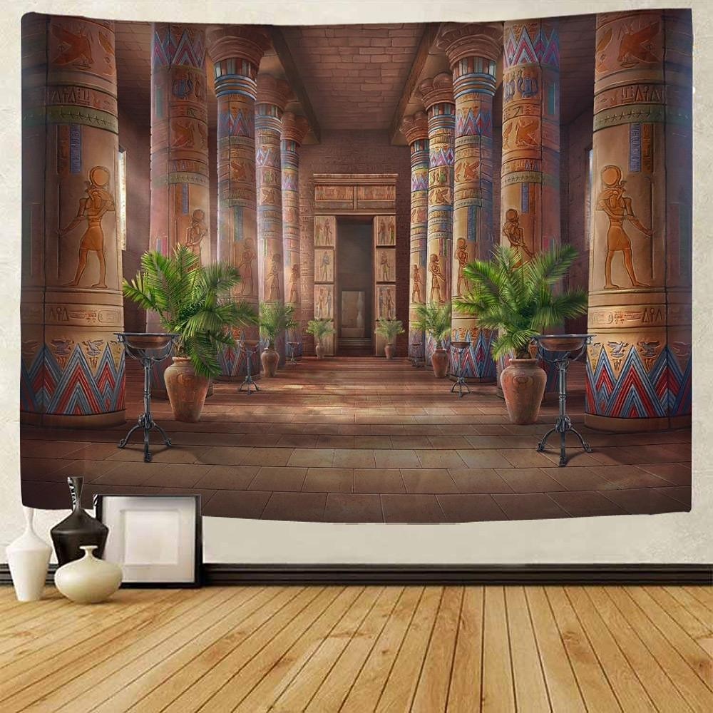 egipski piramida faraon wiszące gobelin wall art duży gobelin mural wystrój fotografia tło koc kurtyna strona główna sypialnia salon dekoracja bóg boskość 2026 - $20.99 –P4