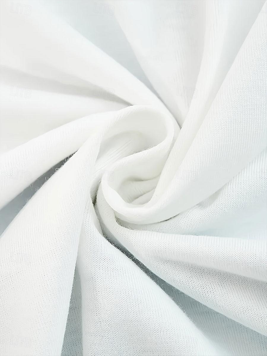 t-shirt femme élégant décontracté imprimé manches courtes hauts réguliers col rond quotidien blanc rouge vert été de 2025 ? $21.99 –P4