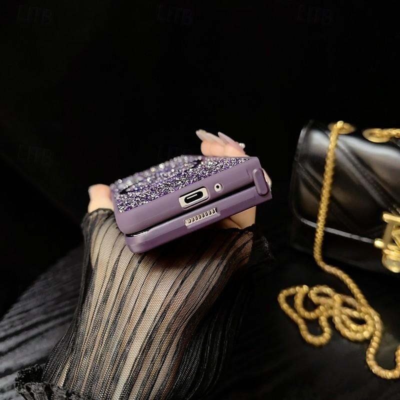 Phone Case For Samsung Galaxy Z Fold 5 Z Fold 4 Z Fold 3 Back Cover Magnetic Adsorption Magnetic Bling Glitter Shiny Shockproof Color Gradient PC 2025 - $18.99 –P4