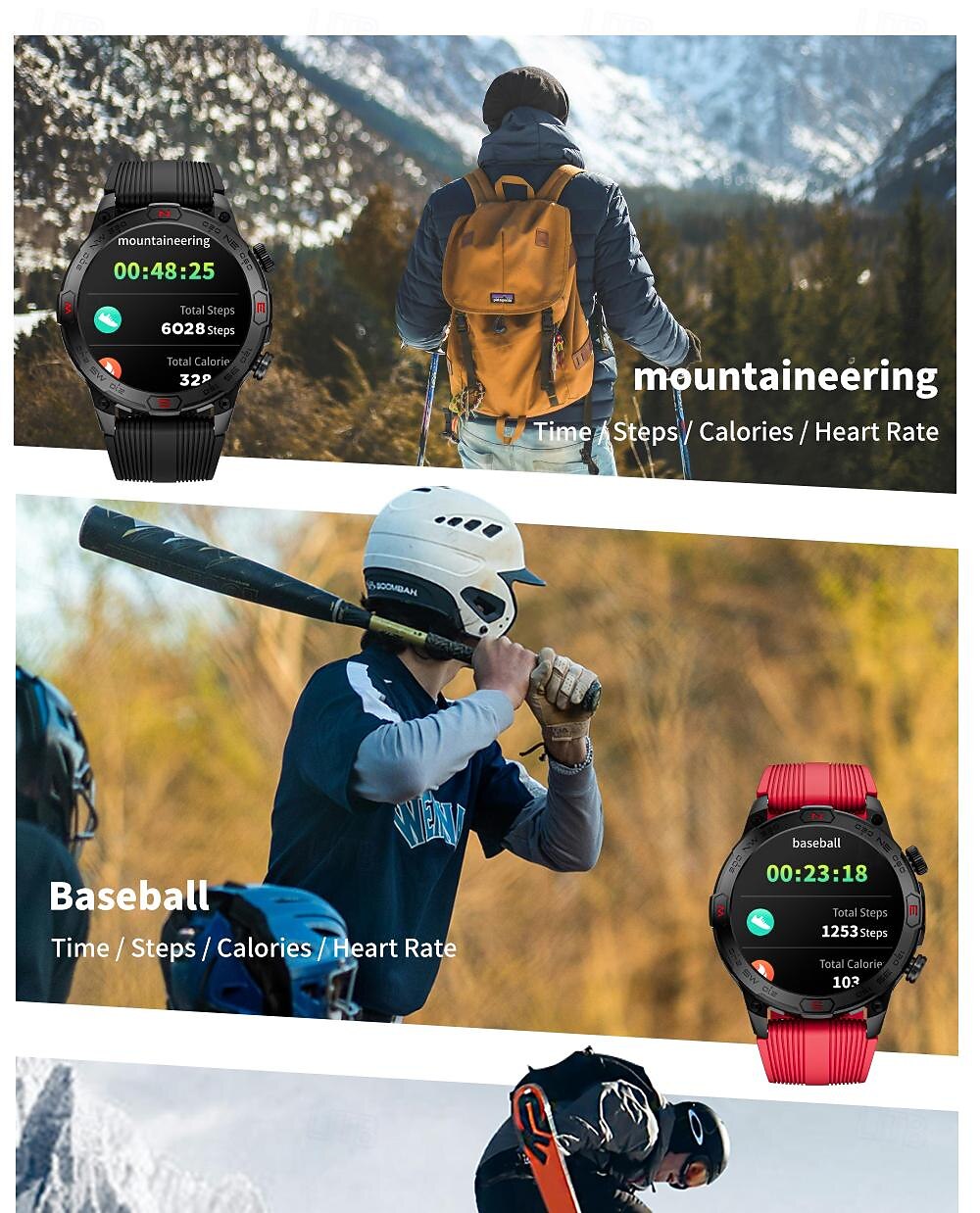 LOKMAT ZEUS 7 PRO Smart Watch 1.43 inch Smartwatch Fitness Running Watch Bluetooth Pedometer Call Reminder Activity Tracker Compatible with Android iOS Women Men Long Standby Hands-Free Calls 2025 - $57.99 –P15