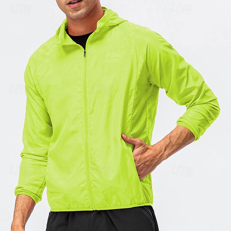 Men's Hiking Jacket Rain Jacket Outdoor Floral Botanical Portable Anti-Mosquito Quick Dry Lightweight Top Single Slider Full Length Visible Zipper Fishing Climbing Beach Light Pink Dark Grey Black 2025 - $2.99 –P7
