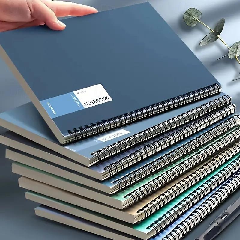 4 Notebooks With Thickened A5 Coil Simple Notepad High Appearance Horizontal Loose-leaf Book Exercise Book 2025 - $12.99 –P10