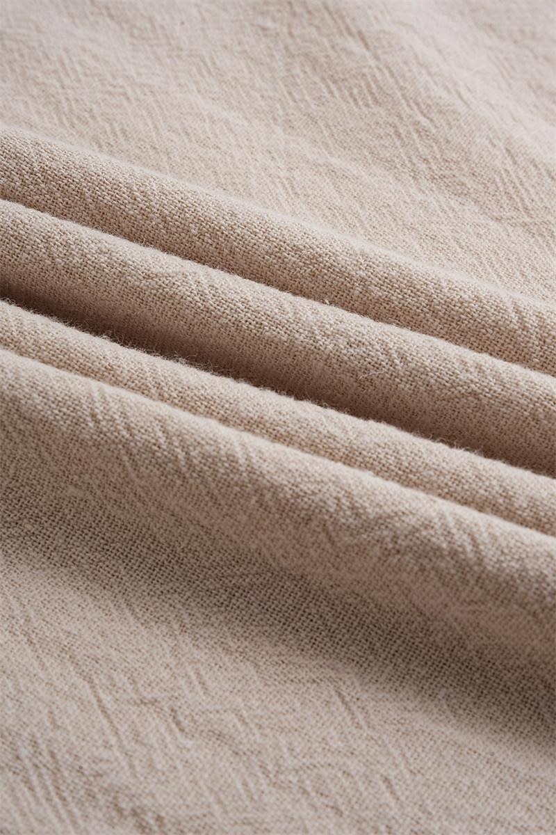 Per uomo Camicia di lino Camicia con colletto alla coreana Camicia popover Camicia Estiva Abbigliamento da spiaggia Camicia casual Semplice Vacanza Casuale Nero Bianco Rosa Vino Manica Corta Scollo a del 2026 a $8.49 –P8