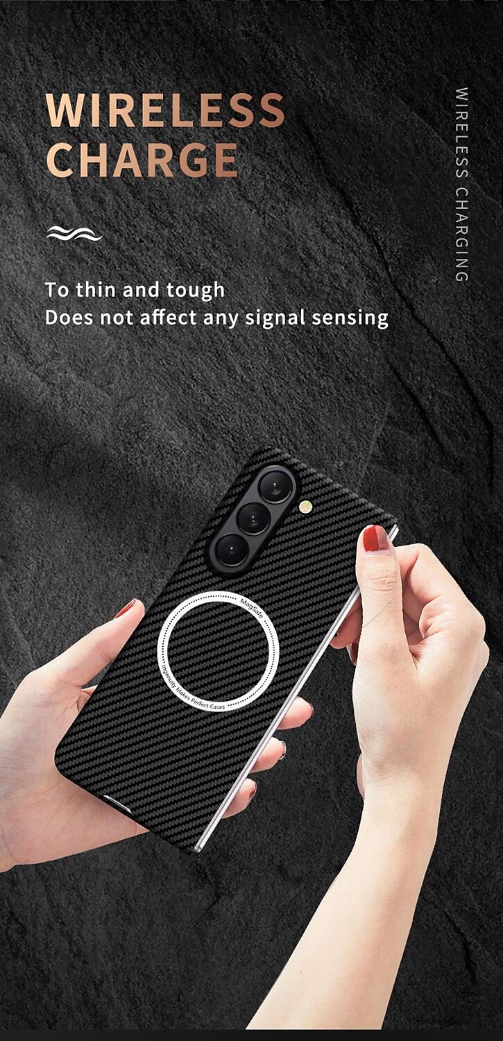 Phone Case For Samsung Galaxy Z Fold 6 Z Fold 5 Z Fold 4 Z Fold 3 Z Fold 2 Back Cover Support Wireless Charging Shockproof PC 2025 - $26.99 –P7