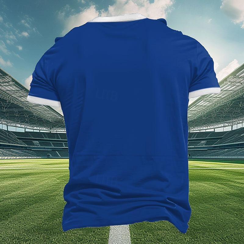Pánské Argentina Tričko Krátký rukáv tričko 3D tisk Tričkový Košile Venkovní Oblečení na atletiku Vodní modrá Léto Jaro Oblečení S M L XL XXL XXXL 2025 - $19.99 -P2