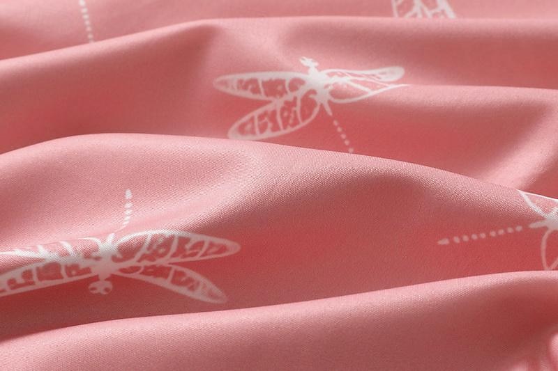 dames casual overhemd korte mouw libellenprint reverskraag knoopsluiting stoffig roze relaxte pasvorm lente zomer mode top dagelijks gebruik maten s-xl 2025 - $26.99 –P7
