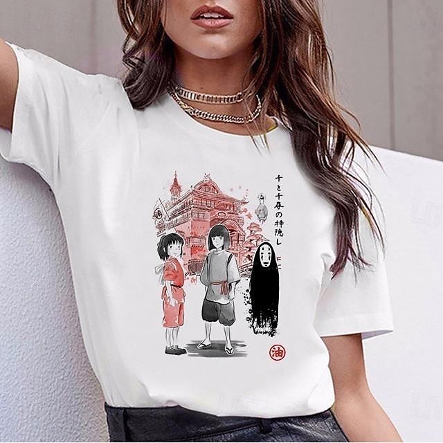 A Viagem de Chihiro Totoro Japonesa/Curta Camiseta lavada com ácido extragrande Imprimir Arte Gráfica Para Casal Homens Mulheres Adulto Dia Das Bruxas Carnaval Baile de Máscaras Hot Stamping Rua de 2025 por $17.99 –P3
