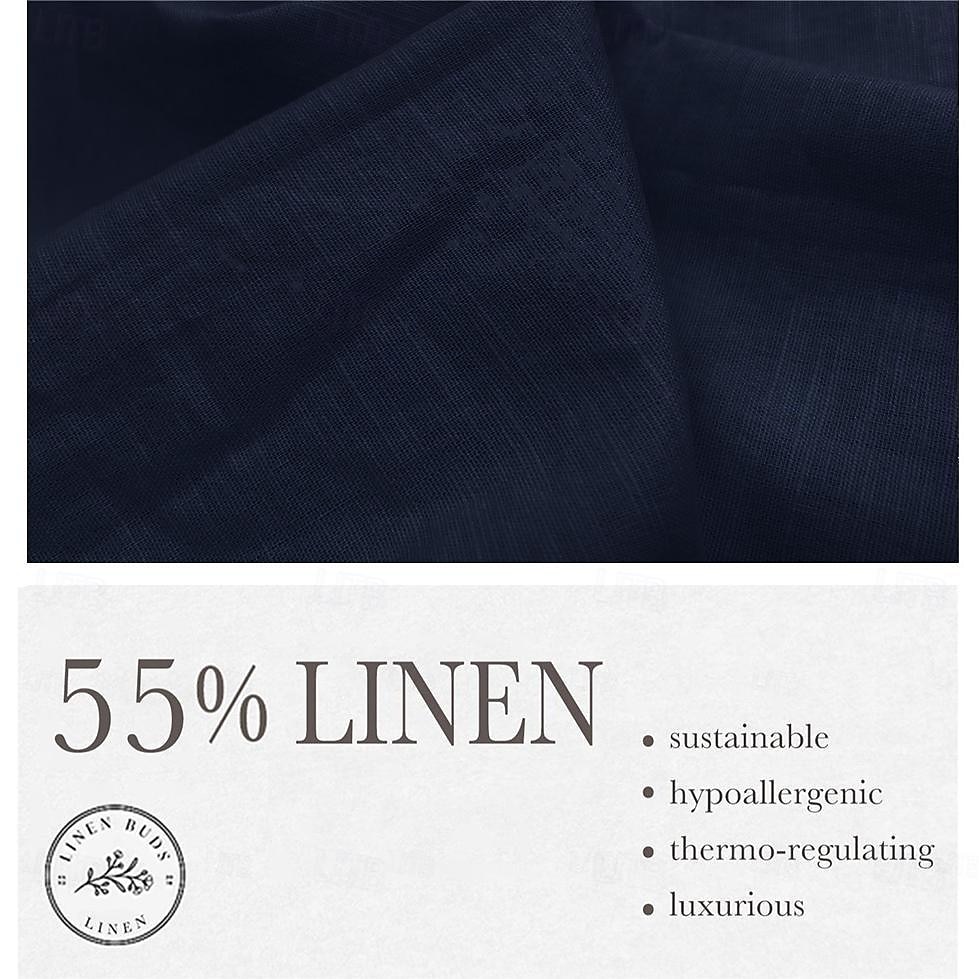 Per uomo Camicia di lino Camicia in cotone e lino Floreale All'aperto Casual Blu marino Manica Lunga Collo ripiegato Primavera & Autunno Abbigliamento Bottoni del 2025 a $12.99 –P11