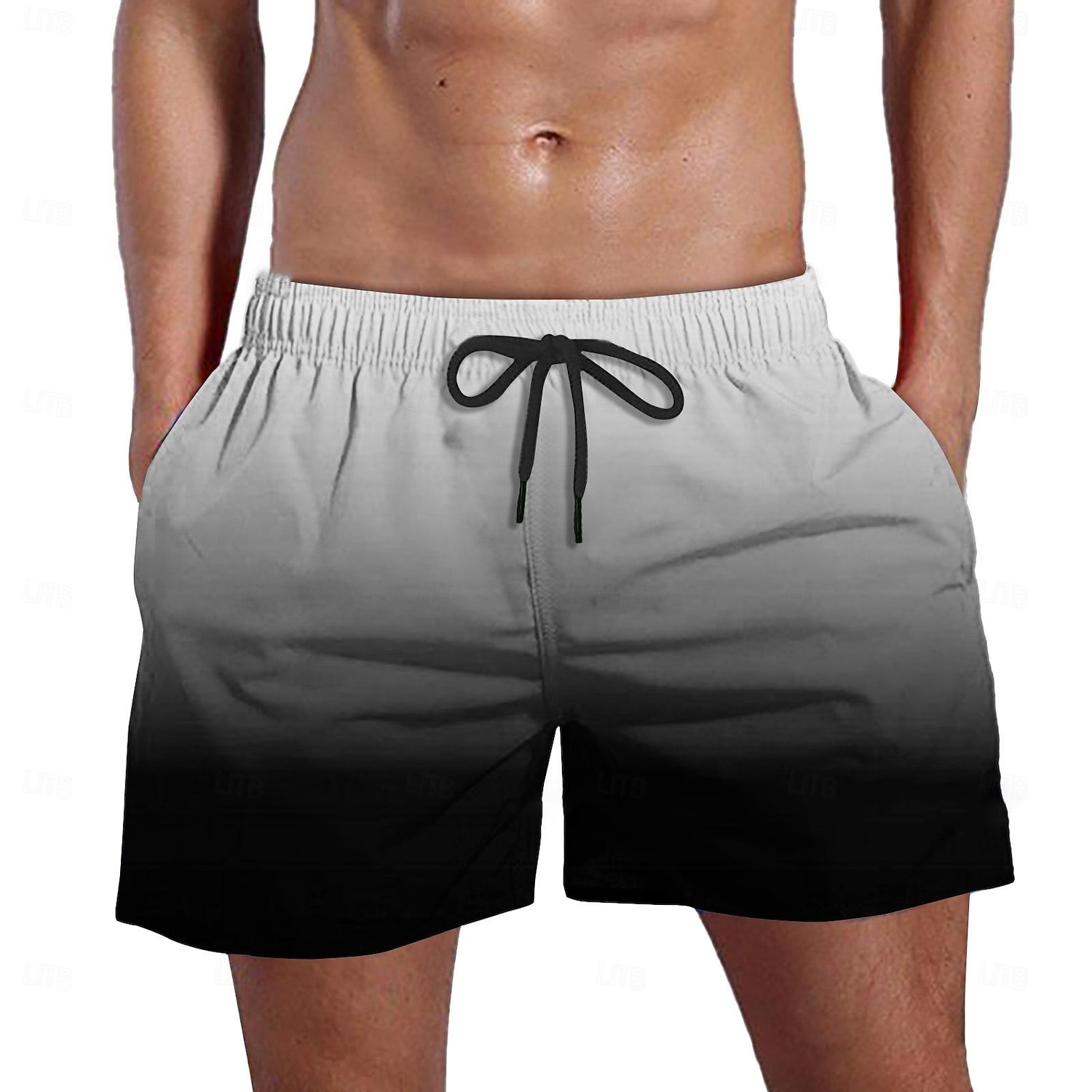 Men's Swim Trunks Swim Shorts Board Shorts Drawstring Pocket Elastic Waist Color Block Gradient Comfort Quick Dry Short Beach Holiday Weekend Fashion Casual Yellow Micro-elastic 2026 - $13.49 –P2