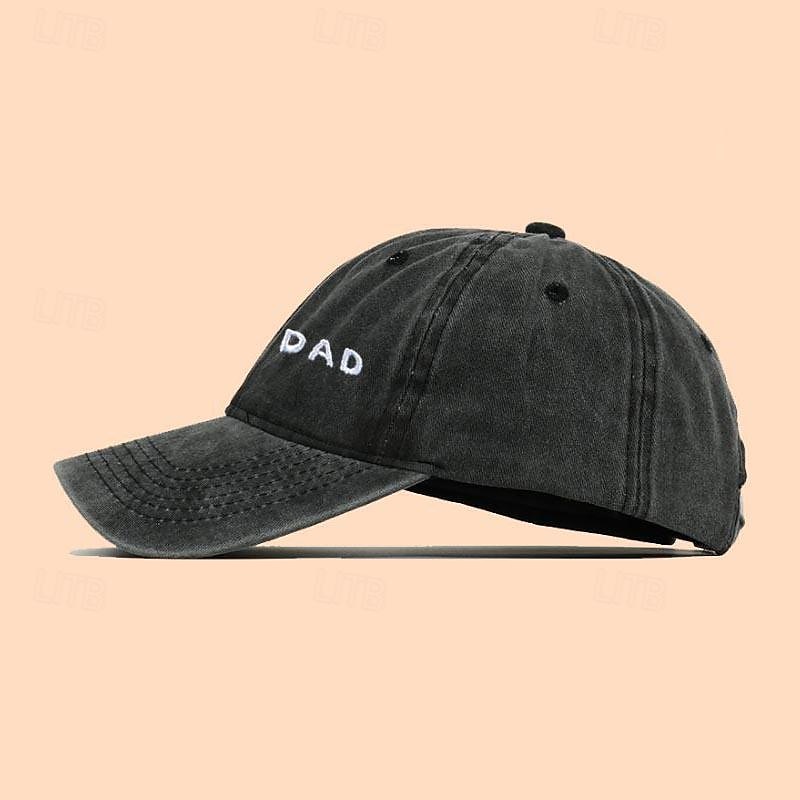 Herr Basebollkeps Solhatt Trucker Hat Svart Vin Bomull Broderad Mode Ledigt Gata Dagligen Bokstav Justerbara Solskyddskräm Andningsfunktion 2025 - $8.99 –P7