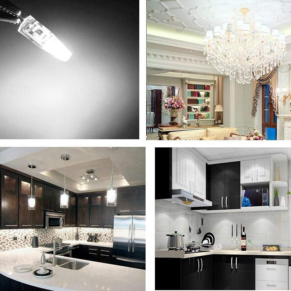 10 ampoules LED G4 à double broche 2 W équivalent à 20 W T3 JC type bi-pin G4 base ampoule halogène AC/DC 12 V lumière du jour blanc 6000 K G4 ampoule pour plafonnier sous armoire, camping-car, de 2025 ? €26.99 –P2
