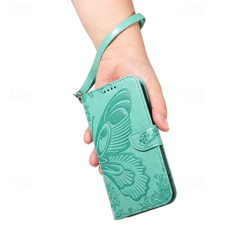 telefone Capinha Para iPhone 16 iPhone 15 Pro Max Plus iPhone 14 13 12 11 Pro Max Plus Mini SE Capa traseira Com Suporte Magnética com pulseira Borboleta Retro TPU Couro PU de 2025 por $15.99 –P8