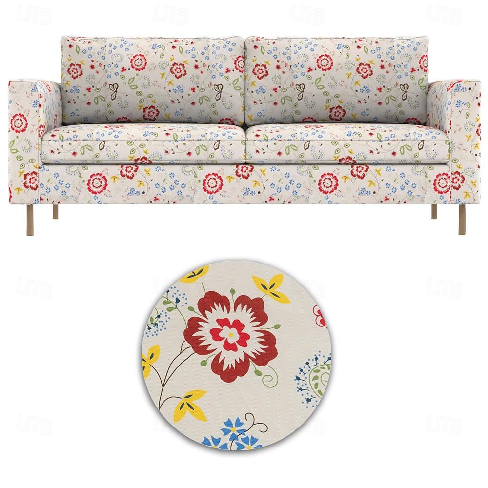 Capa de Sofá de 2 Lugares 3 Lugares 100% Algodão Capa Floral com Almofada de 2025 por $268.49 –P5