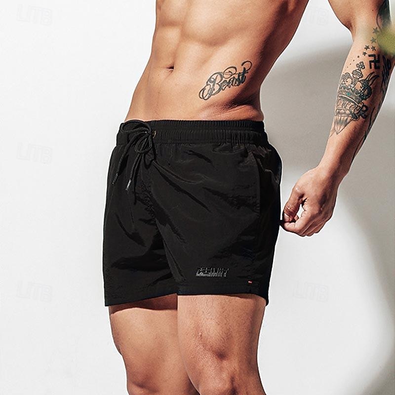 Herre Surfeshorts Badeshorts Snorer Elastisk midje عادي Komfort Hurtigtørkende Kort Ferie Strand Helg Mote Fritid Vannmelon Rød Gressgrønn Mikroelastisk 2026 - $12.49 –P5