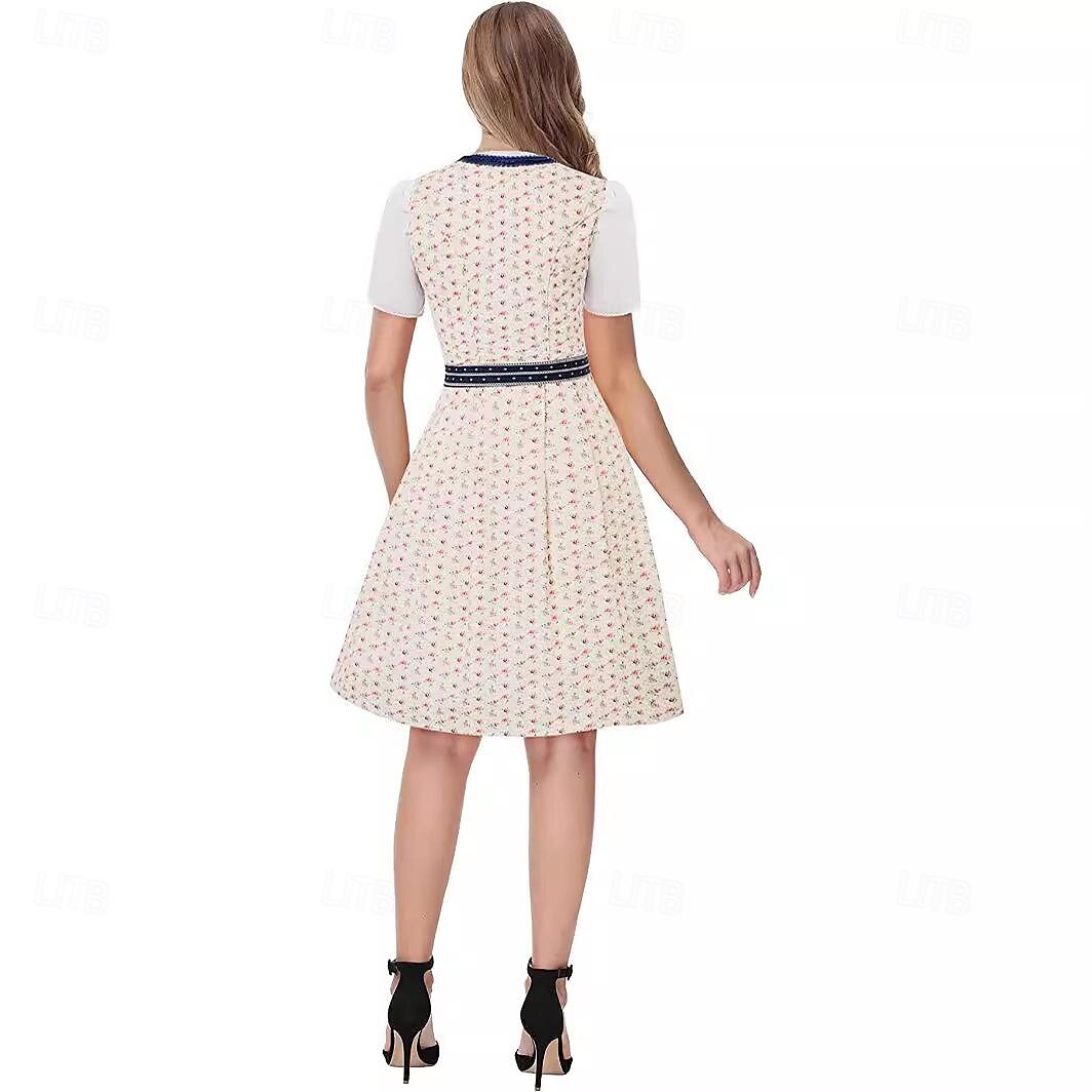 Oktoberfest Ruhák Dirndl Trachtenkleader Októberi fesztivál bajor Hagyományos viselet ruha Meadows Női Hagyományos stílusú ruha Blúzok Ruha Kötény 2025 - $44.99 –P4