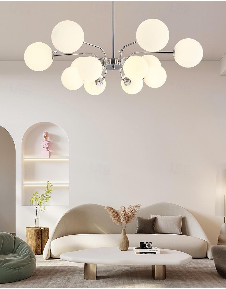 lampada a sospensione a led 90/115 cm 12/16 luci e27 nordico moderno sputnik illuminazione a sospensione della metà del secolo lampada da soffitto in metallo per cucina sala da pranzo soggiorno del 2025 a $499.99 –P5