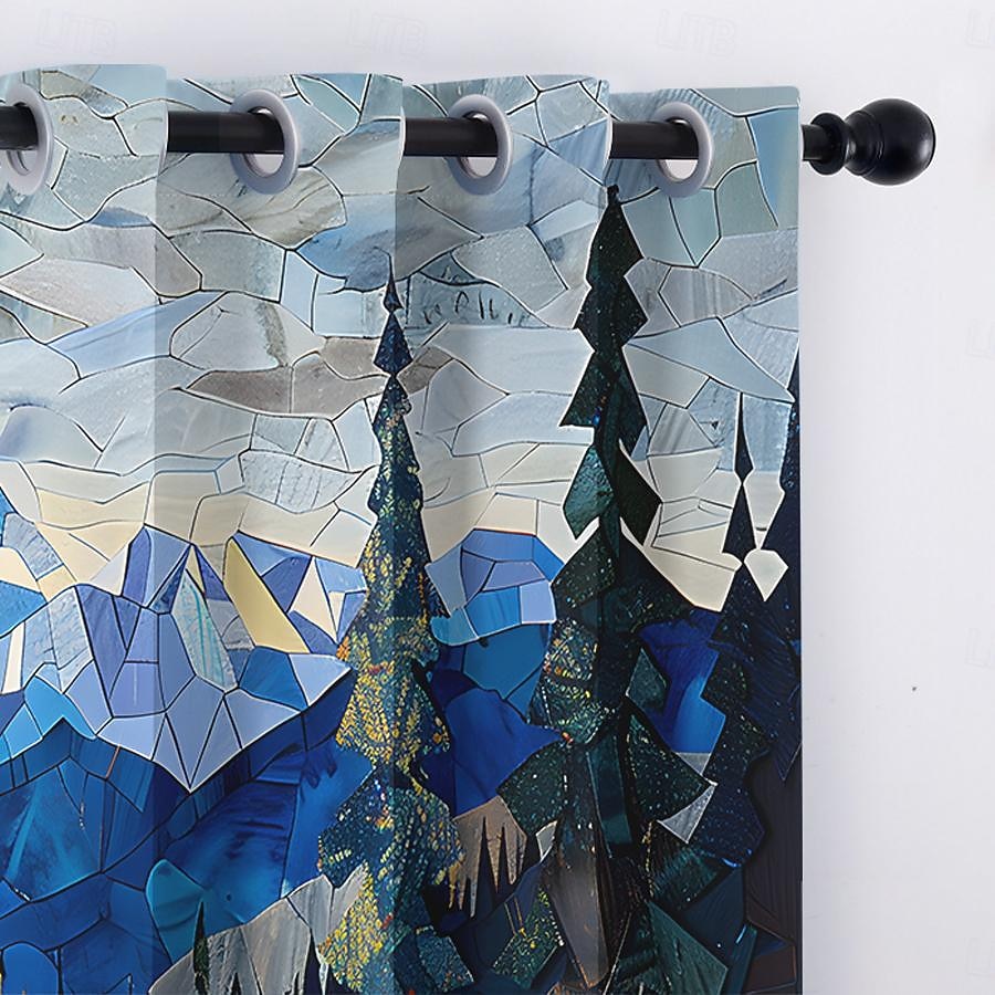 privacidade de cortina externa à prova d'água, cortinas deslizantes para pátio, cortinas de pérgula com ilhós e paisagem florestal para gazebo, varanda, varanda, festa, 1 painel de 2026 por $41.99 –P16