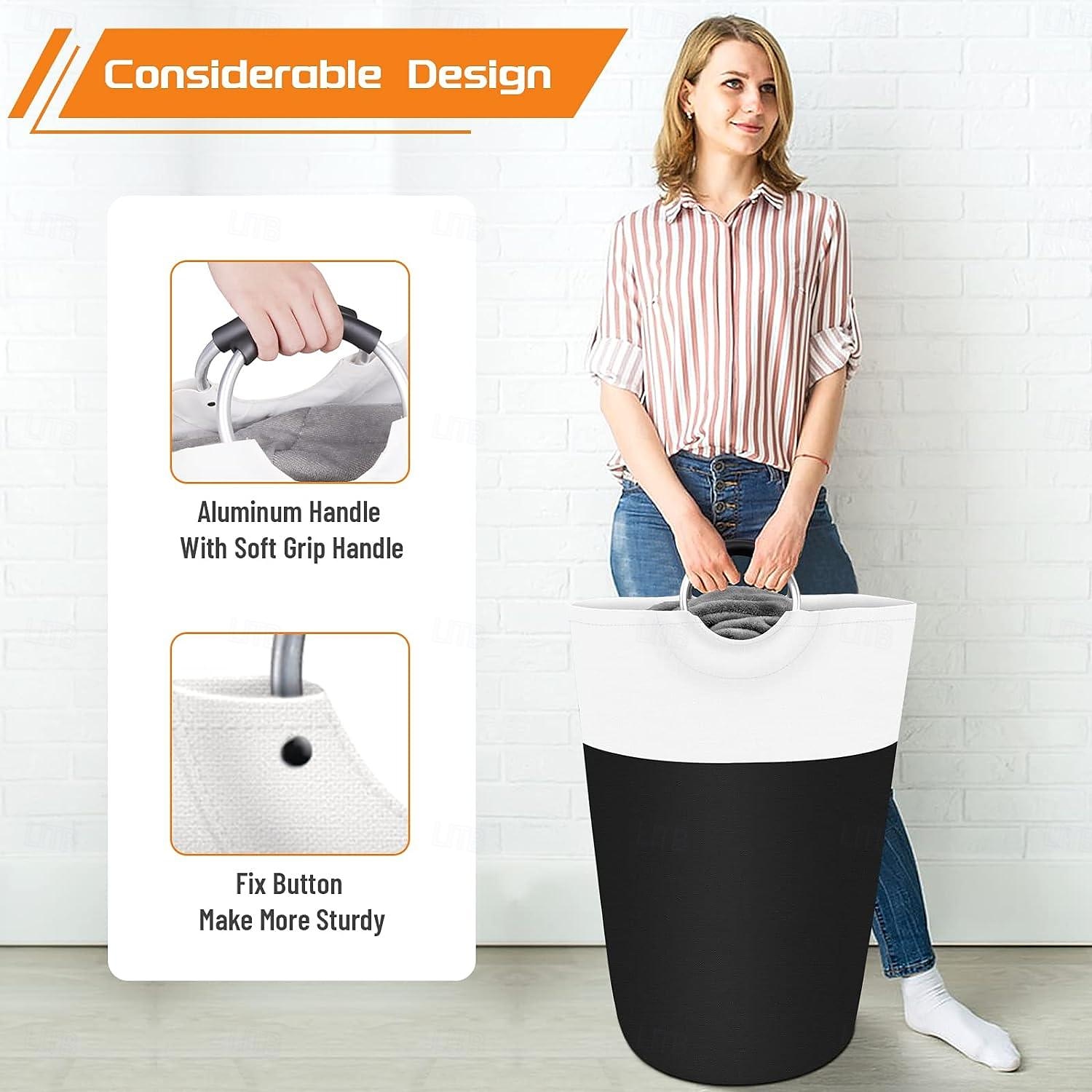 Laundry Basket, Laundry Hamper, Collapsible Laundry Baskets, Dirty Clothes Hamper, Waterproof with Foam Protected Aluminum Handles for College Dorm, Family 90L 2025 - $18.49 –P3