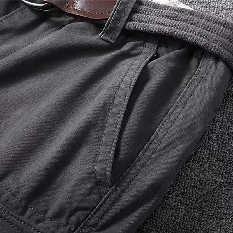 Men's Tactical Shorts Cargo Shorts Shorts Buttons Drawstring Multi Pocket Plain Wearable Short Outdoor Daily Camping & Hiking Fashion Classic Black White 2025 - $26.99 –P19