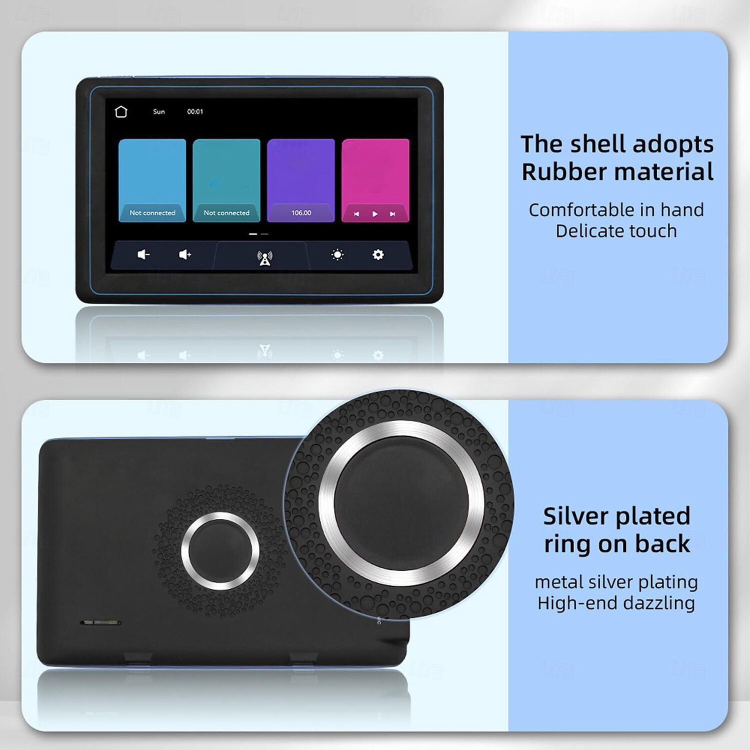 Lecteur de voiture écran 7 pouces sans fil autoradio miroir lien lecteur mp5 avec navigation gps carplay autosupport 12 led caméra de recul installation facile de 2025 ? $131.99 –P5