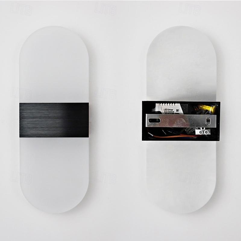 led nástěnné svítidlo 2barevný světelný zdroj 10cm 5w nordic style ip54 hliníková akrylová vnitřní nástěnná svítidla osvětlení do ložnice koupelna obývací pokoj chodby 85-265v 2026 - $33.99 –P2