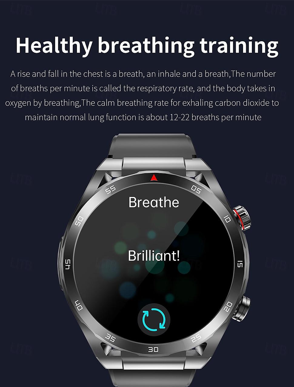 iMosi ET450 Smart Watch 1.39 inch Smartwatch Fitness Running Watch Bluetooth ECG+PPG Temperature Monitoring Pedometer Compatible with Android iOS Women Men Long Standby Hands-Free Calls Waterproof IP 2025 - $71.99 –P16