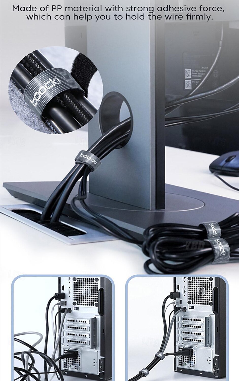 Velcro Tape Nylon Self-adhesive Binding Tape Data Cable Power Cable Organizer Tape 2025 - $11.99 –P4