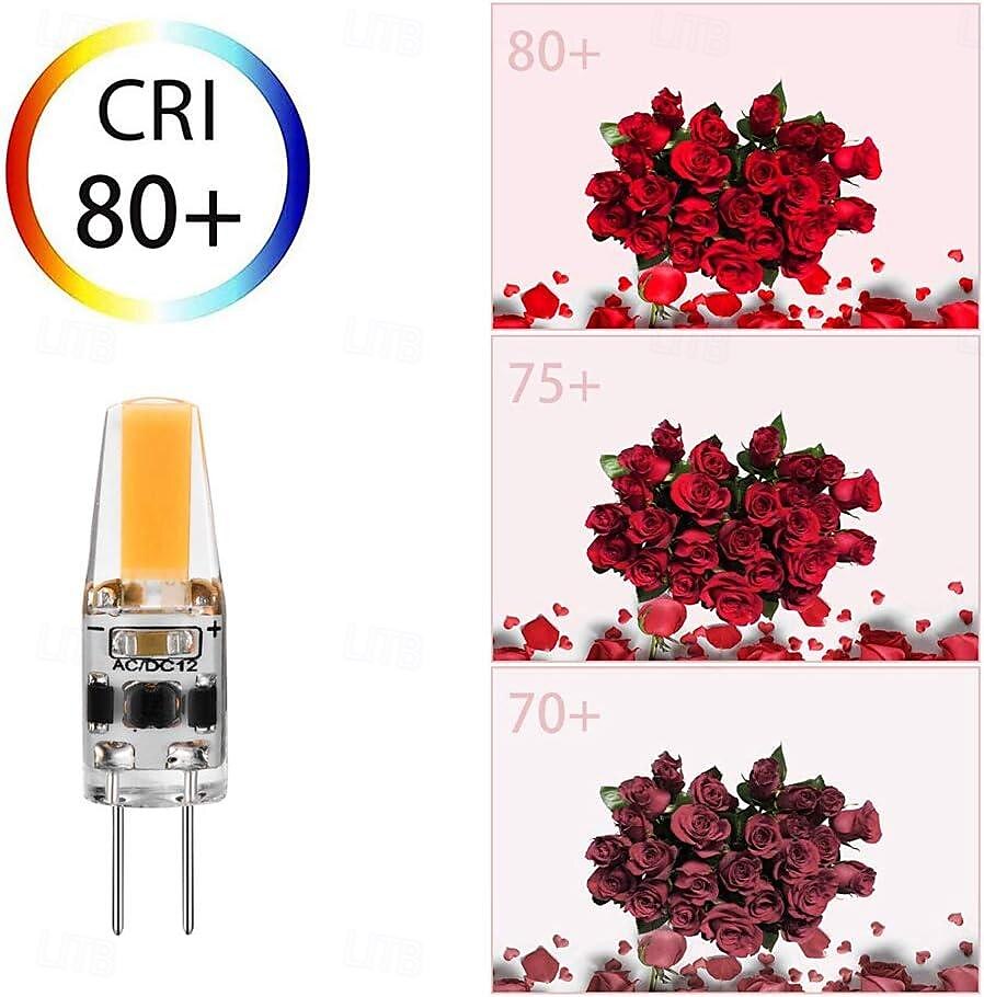 10pcs G4 LED Bi-pin Bulbs 2W Equivalent to 20W T3 JC Type Bi-Pin G4 Base Halogen Bulb AC/DC 12V Daylight White 6000K G4 Bulb for Under Cabinet Light Ceiling Light RV Boats Outdoor Landscape Lighting 2025 - $34.99 –P4