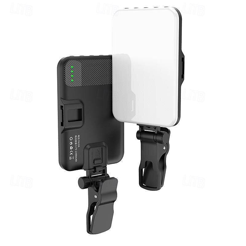 Tragbares Selfie-Licht mit 60 LEDs, Videokonferenzbeleuchtung mit Clip &Kamera, wiederaufladbares Fülllicht mit dreifarbigen Modi für Telefon, iPhone, Webcam, Laptop, Foto-Make-up 2025 - $42.99 –P1