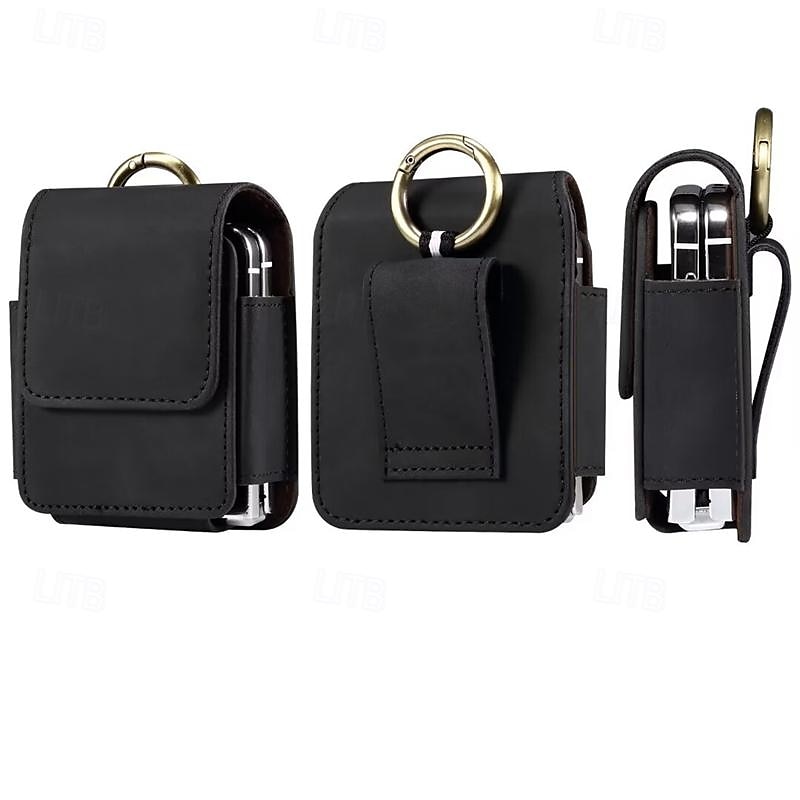 2025年 メンズ Samsung Z Flip 6/5/4/3/2/1 ユニバーサル フォンケース レザーケース ベルト ウエストバッグ プロップ PU レザーバッグ フォンウォレット ヴィンテージベルト フォン保護ケース  コレクション – $16.99 –P18