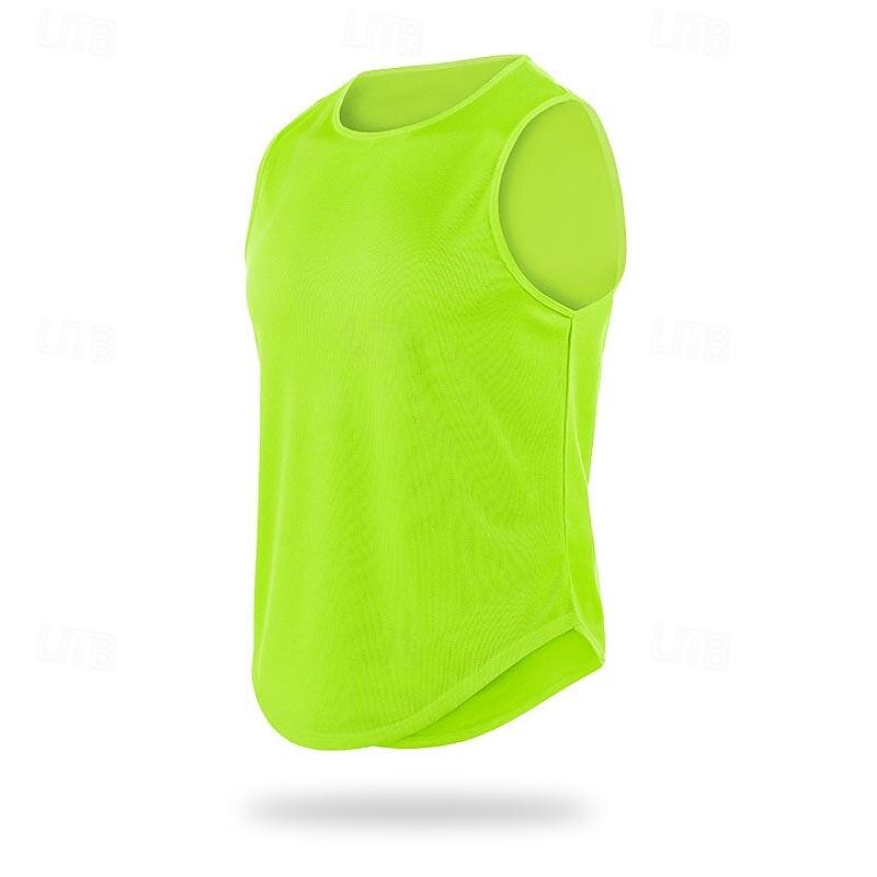 Voor heren T-shirt Wandelvest Mouwloos Strakke ronde hals Singlet Mouwloos shirt Vesttopje Buiten Sneldrogend Zacht Zweetafvoerend Polyester Zwart Oranje Groen Klimmen Kamperen / wandelen / grotten 2025 - $13.49 –P3