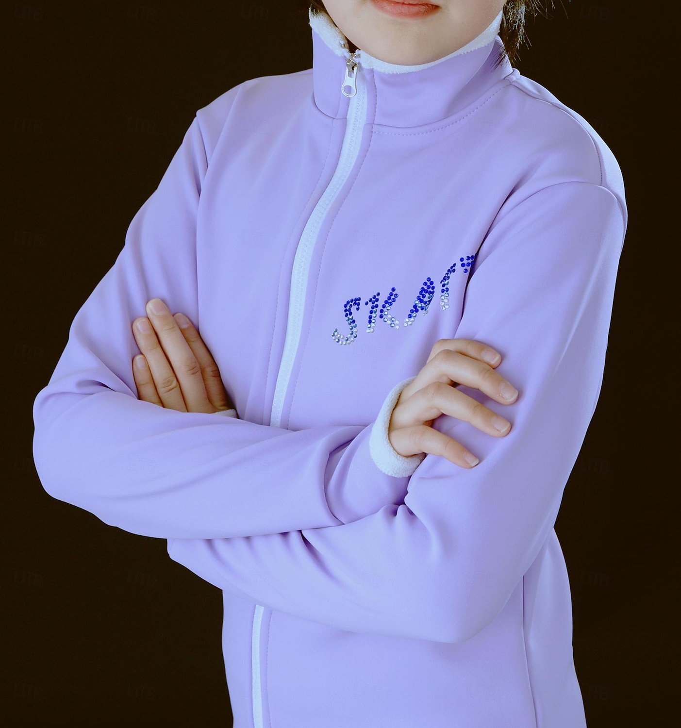 Figure Skating Fleece Jacket Figure Skating Pants Figure Skating Jacket with Pants Women's Girls' Ice Skating Jacket Tights Outfits Black Dusty Rose Light Purple Patchwork Thumbhole Spandex Stretchy 2026 - $182.99 –P9