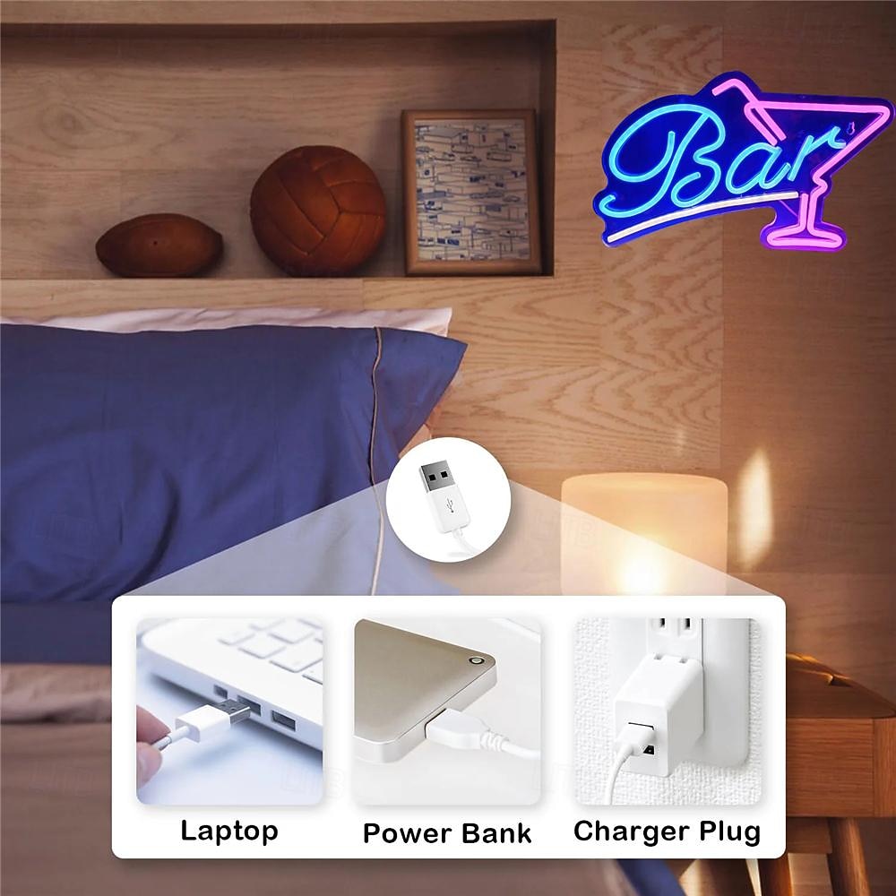 2026年 オクトーバーフェスト バー LED ネオンサイン ライト カクテル クリエイティブ デザイン ロゴ USB 電源 LED ライト パーティー ルーム デコレーション ホーム バー クラブ 寝室 USB 吊り下げ アート ウォール ランプ 1 個  コレクション – $71.99 –P4