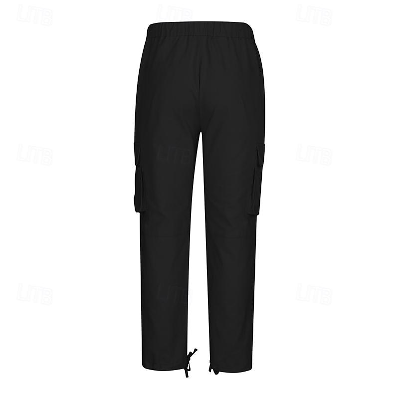 Men's Cargo Pants Trousers Elastic Waist Multi Pocket Plain Wearable Daily Camping & Hiking Classic Black Army Green 2025 - $17.99 –P7