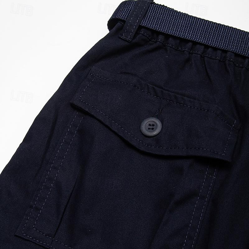 Hombre Pantalón Corto Cargo Pantalón corto Pantalones cortos casuales Shorts para senderismo Bolsillo con cremallera Cordón de la pierna Plano Comodidad Transpirable Medio corto Exterior Diario Noche 2026 - $29.99 –P6