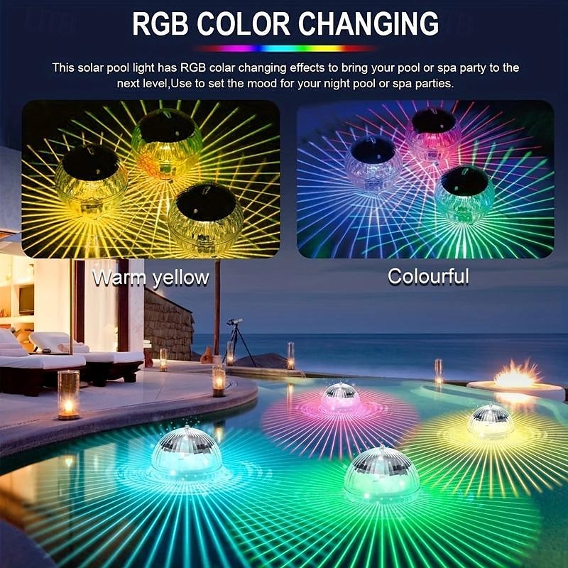 2025年 1個 3 W 水中ライト ソーラー駆動 RGB 3.7 V 1 LEDビーズ  コレクション – $12.49 –P7