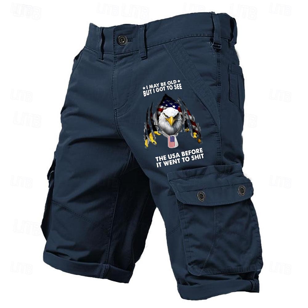 Per uomo Alfabetico Aquila Bandiera americana Pantaloncini modello cargo Vita normale Sportivo Di tendenza Originale Esterno Sportivo Informale 6 Tasche progettista Abbigliamento del 2025 a $34.99 –P2