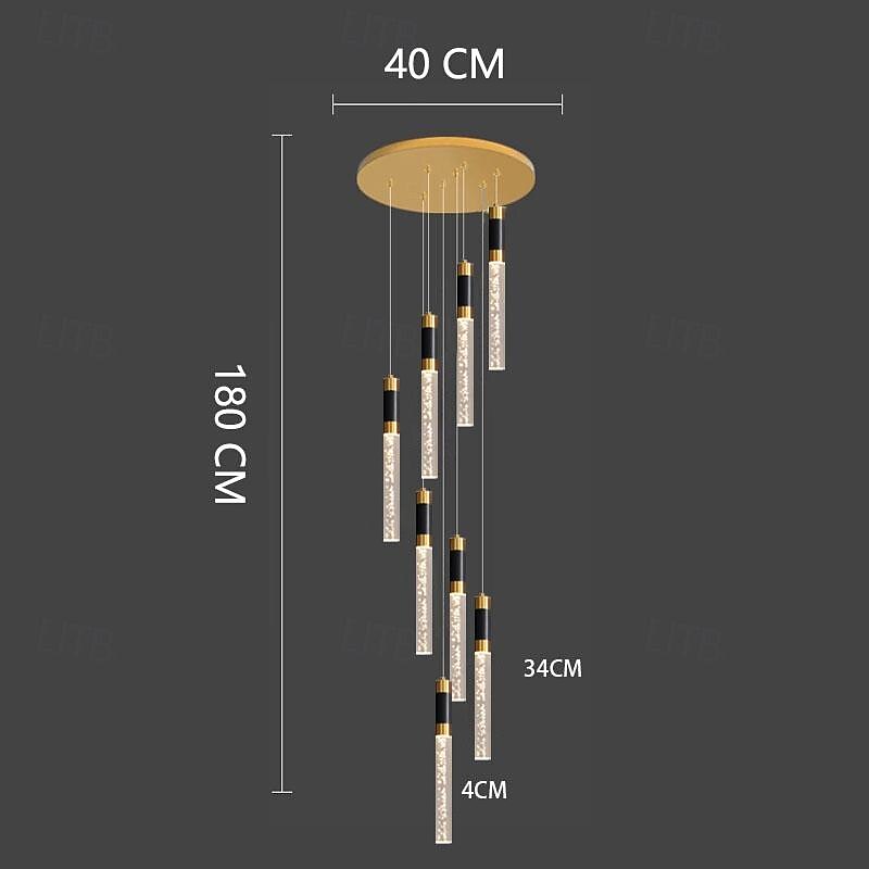 lampada a sospensione a led dimmerabile 35/84/50cm 3//5/8/10/12/15/18-luce lampadari di cristallo ingresso incasso plafoniera design cluster soggiorno bancone bar 85-265v dimmerabile solo con del 2025 a $168.99 –P4
