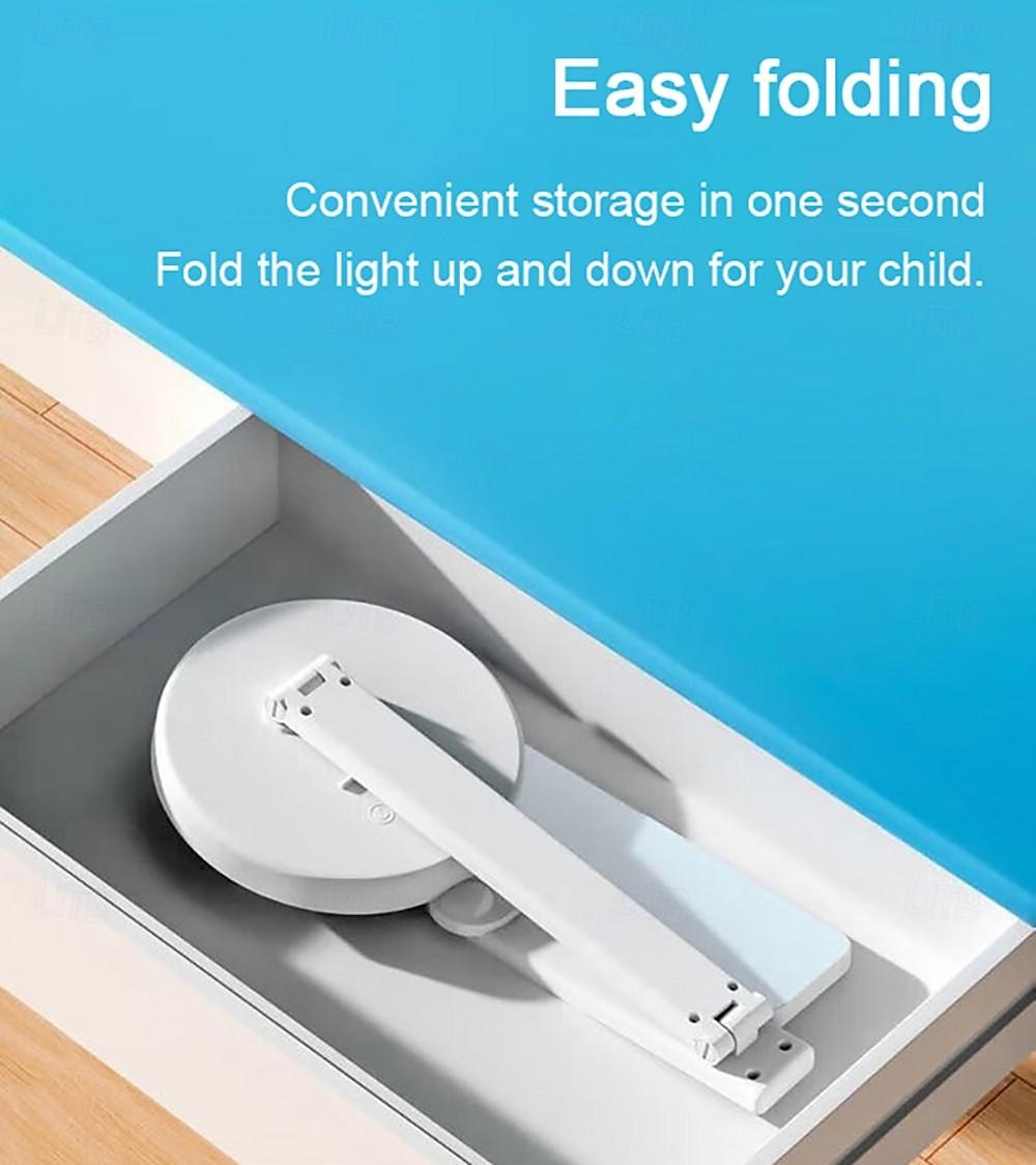 LED Desk Lamp Clock Table Lamp, USB Chargeable Dimmable Desk Lamp Plug-in LED Light Foldable Eye Protection Reading Night Light Dimmable Study table Lamp for Home Study Reading Night Light 2025 - $37.99 –P16