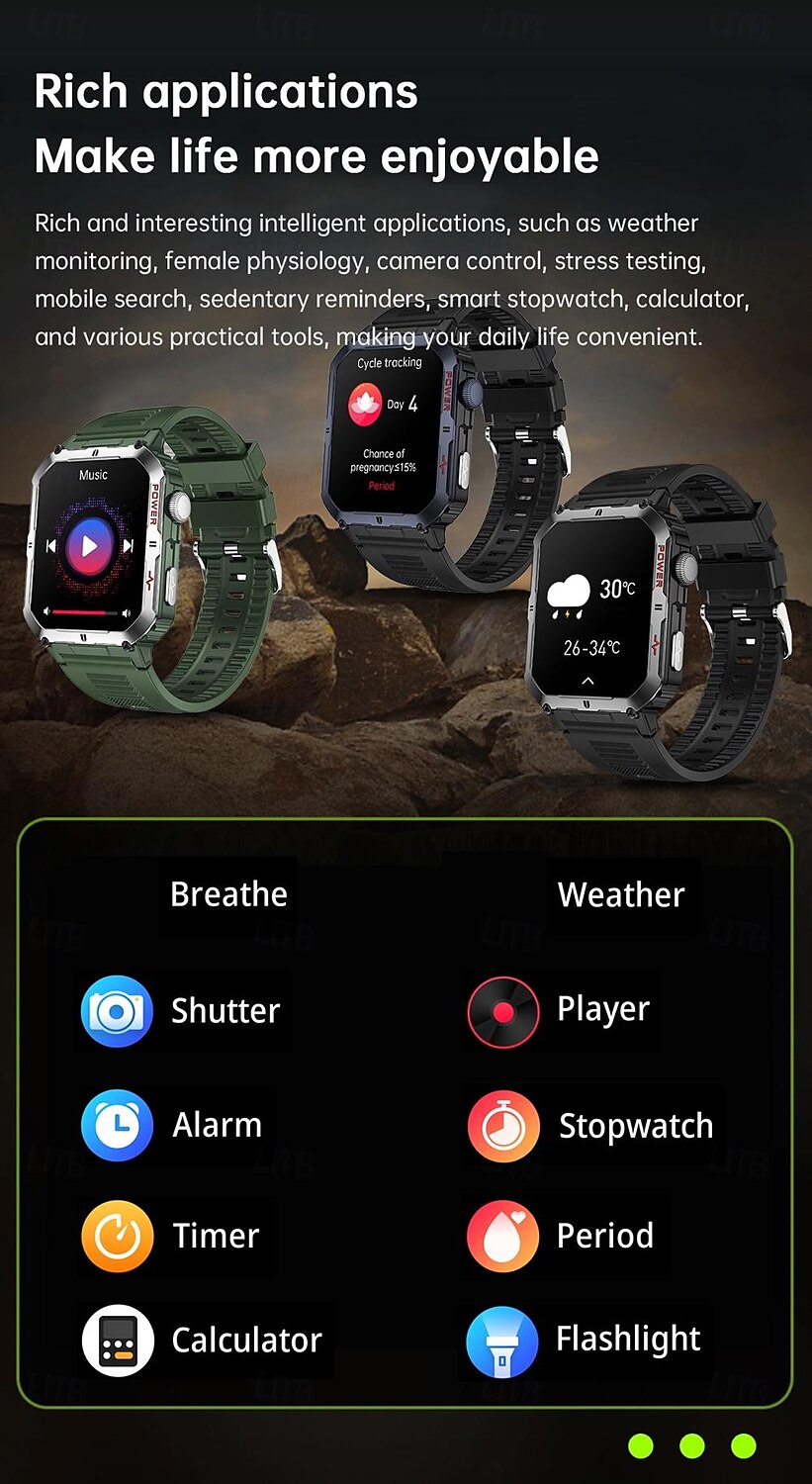 696 LW10 Smart Watch 2.6 inch Smart Band Fitness Bracelet Bluetooth ECG+PPG Pedometer Call Reminder Compatible with Android iOS Men Hands-Free Calls Message Reminder IP 67 42mm Watch Case 2025 - $71.99 –P18