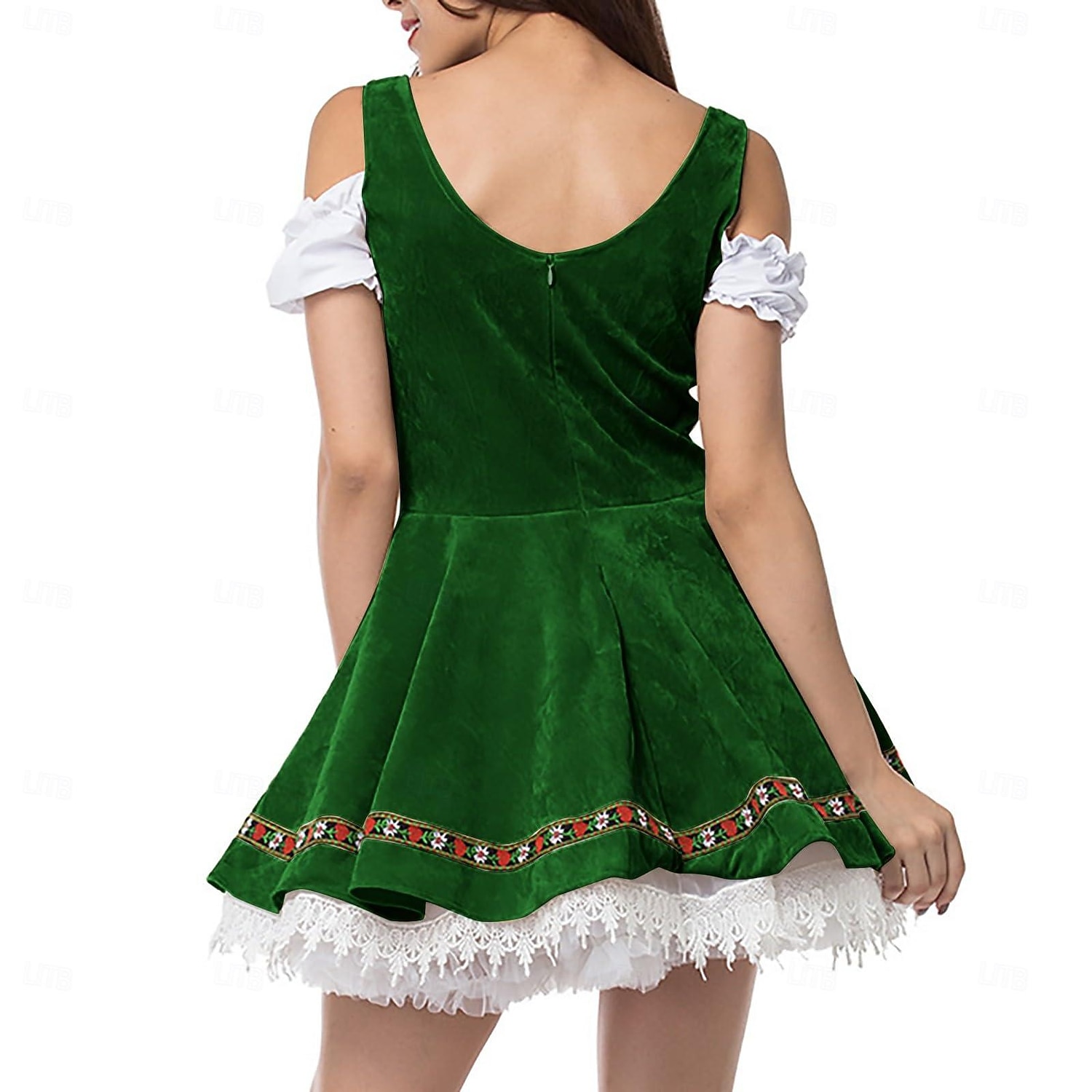 grande taille costume d'oktoberfest robe de bière dirndl trachtenkleider tenues de femme de chambre allemand munich wiesn femmes style traditionnel chemise en tissu tablier de 2026 ? $37.99 –P6