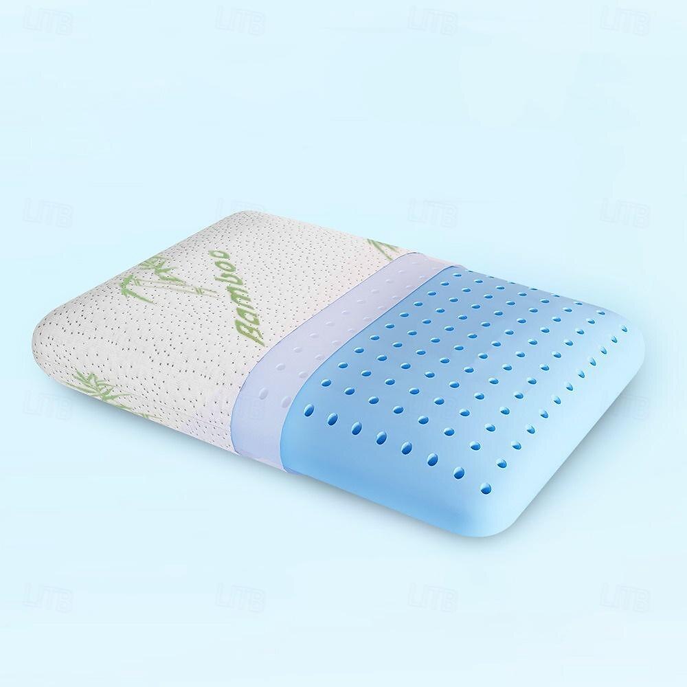 1 Paar Memory Foam Kissen-Set Bambusfaser-Baumwolle luxuriöses Mesh-Memory-Kissen Schlafkissen Nackenschutzkissen 2025 - $59.99 –P1