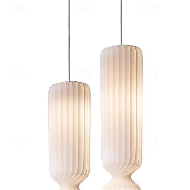 led-hanglamp 3-kleurig licht 25cm 1-licht zijde stof vintage kunst hanglamp voor keukeneiland café bar boerderij 110-240v 2025 - $499.99 –P4