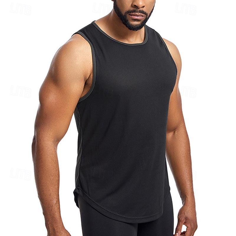 Homens Camisola de alças do exercício Regata de Corrida Regata para Academia Sem Manga Colete Casual Roupa Esportiva Cor Sólida Secagem Rápida Macio Respirável Treino de Ginástica Caminhada Cooper de 2025 por $7.99 –P8