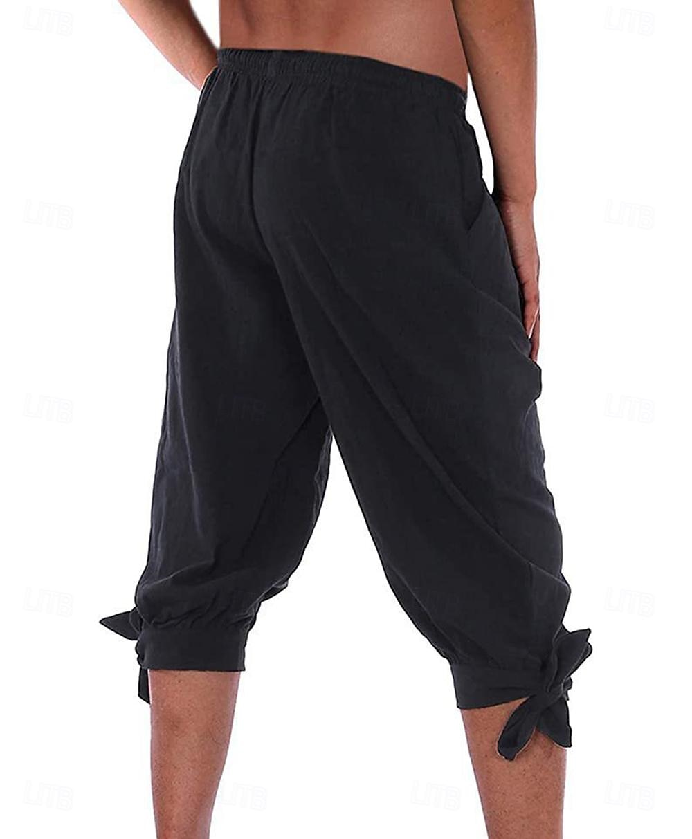 Retro Vintage Medieval 17th Century Masquerade Pirate Pants Viking Solid Color Fancy Dress Men's Pirate Fantasy Masquerade Party / Evening Adults' Pants 2026 - $21.99 –P15