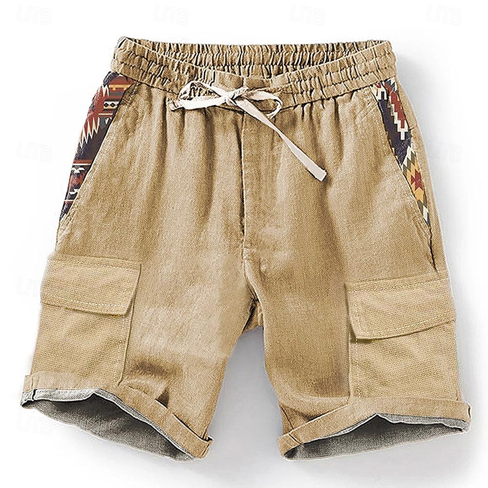 Homens Geométrica Impressão 3D Calção Shorts de verão Shorts casuais Cintura Média Estilo Étnico Retro Vintage Casual Diário Feriado Bolsos Com Cordão Cintura elástica Designer Roupa de 2025 por $23.99 –P3