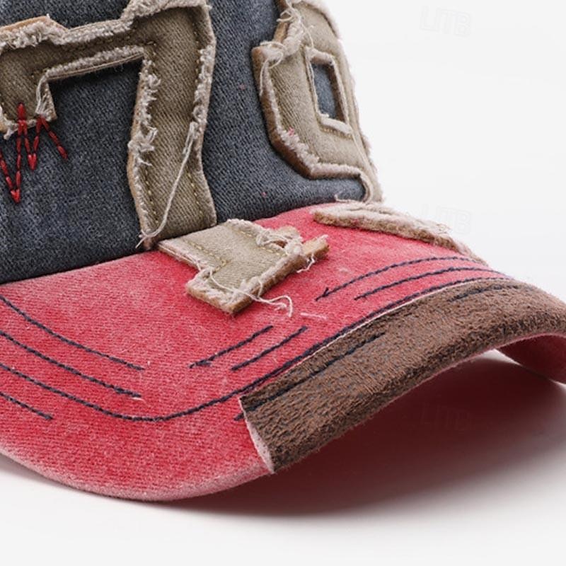 Voor heren Baseballpet Zonnehoed Trucker Hoed Zwart Geel Katoen Lapwerk Geborduurd Modieus Casual Straat Dagelijks Kleurenblok Brief Verstelbaar Zonbescherming Ademend 2025 - $8.99 –P9